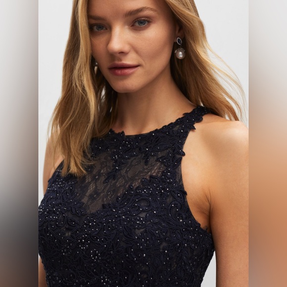 Melanie Lyne Embellished & Embroidered Lace Gown - Picture 4 of 8